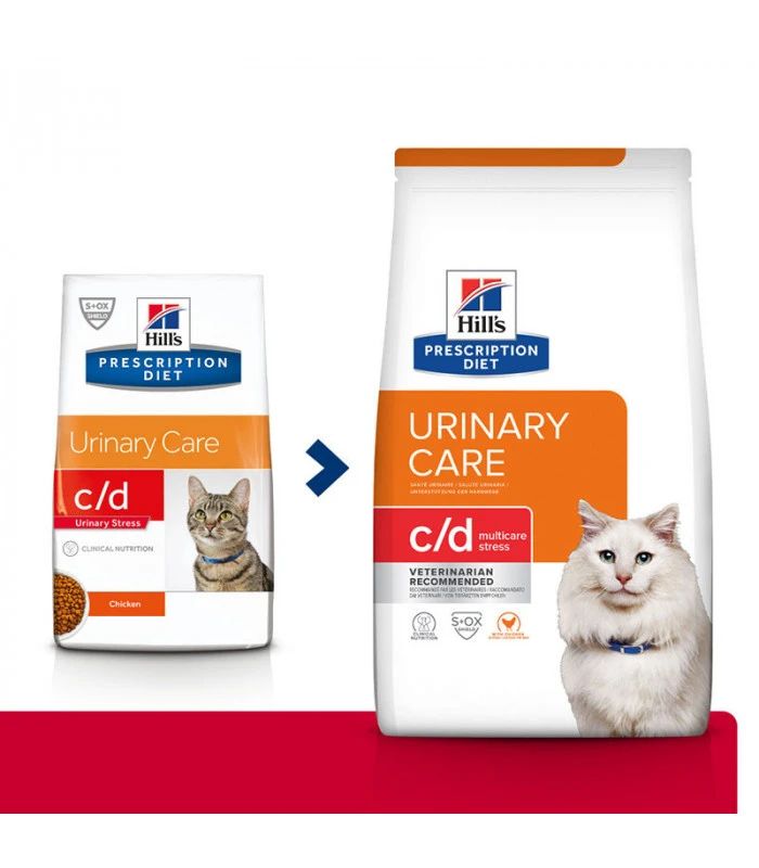 HILL'S Pet Nutrition Croquettes C/D URINARY STRESS POULET Chat Sac 4 Kg - Prescription Diet 3 HILL'S Pet Nutrition Croquettes C/D URINARY STRESS POULET Chat Sac 4 Kg - Prescription Diet