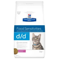HILL'S Pet Nutrition Croquettes D/D FOOD SENSITIES CANARD & PETITS POIS Chat Sac 1.5 Kg - Prescription Diet 11 HILL'S Pet Nutrition Croquettes D/D FOOD SENSITIES CANARD & PETITS POIS Chat Sac 1.5 Kg - Prescription Diet -Nourriture pour chien Soldes croquettes dd food sensities canard petits pois chat sac 1 5 kg prescription diet 1