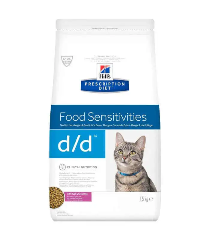 HILL'S Pet Nutrition Croquettes D/D FOOD SENSITIES CANARD & PETITS POIS Chat Sac 1.5 Kg - Prescription Diet 4 HILL'S Pet Nutrition Croquettes D/D FOOD SENSITIES CANARD & PETITS POIS Chat Sac 1.5 Kg - Prescription Diet – Image 2