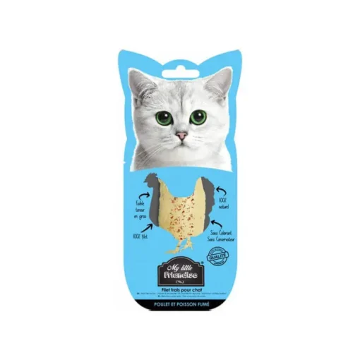 AGECOM Friandise Au Poulet & Poisson Fumé Chat - My Little Friandise -Nourriture pour chien Soldes friandise au poulet poisson fume chat my little friandise