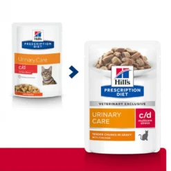 HILL'S Pet Nutrition Pâtée C/D URINARY STRESS MULTICARE POULET Chat 12x85g - Prescription Diet